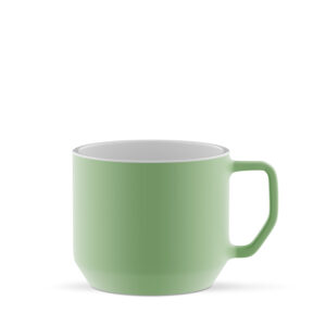 Admiral 350 ml kubek reklamowy w modnym matowym szkliwie, zielono-biały