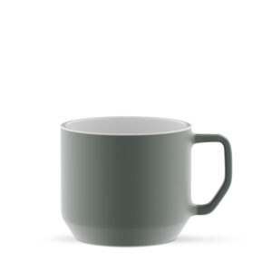 Admiral 350 ml kubek reklamowy w modnym matowym szkliwie, szaro-biały