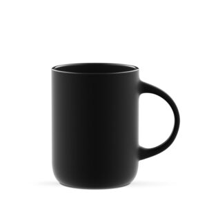 Bella 300 ml - cylindryczny kubek w kolorze czarnym mat