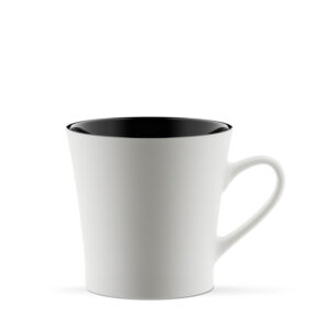 Capri 370 ml - kubek jak filiżanka - biało-czarny