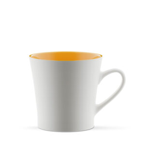 Capri 370 ml - kubek jak filiżanka - biało-żółty