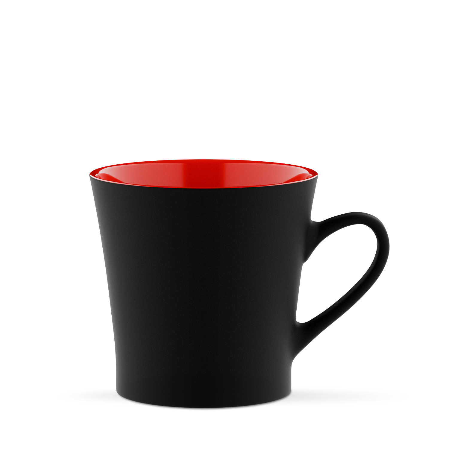 Capri 370 ml - kubek jak filiżanka - czarno-czerwony
