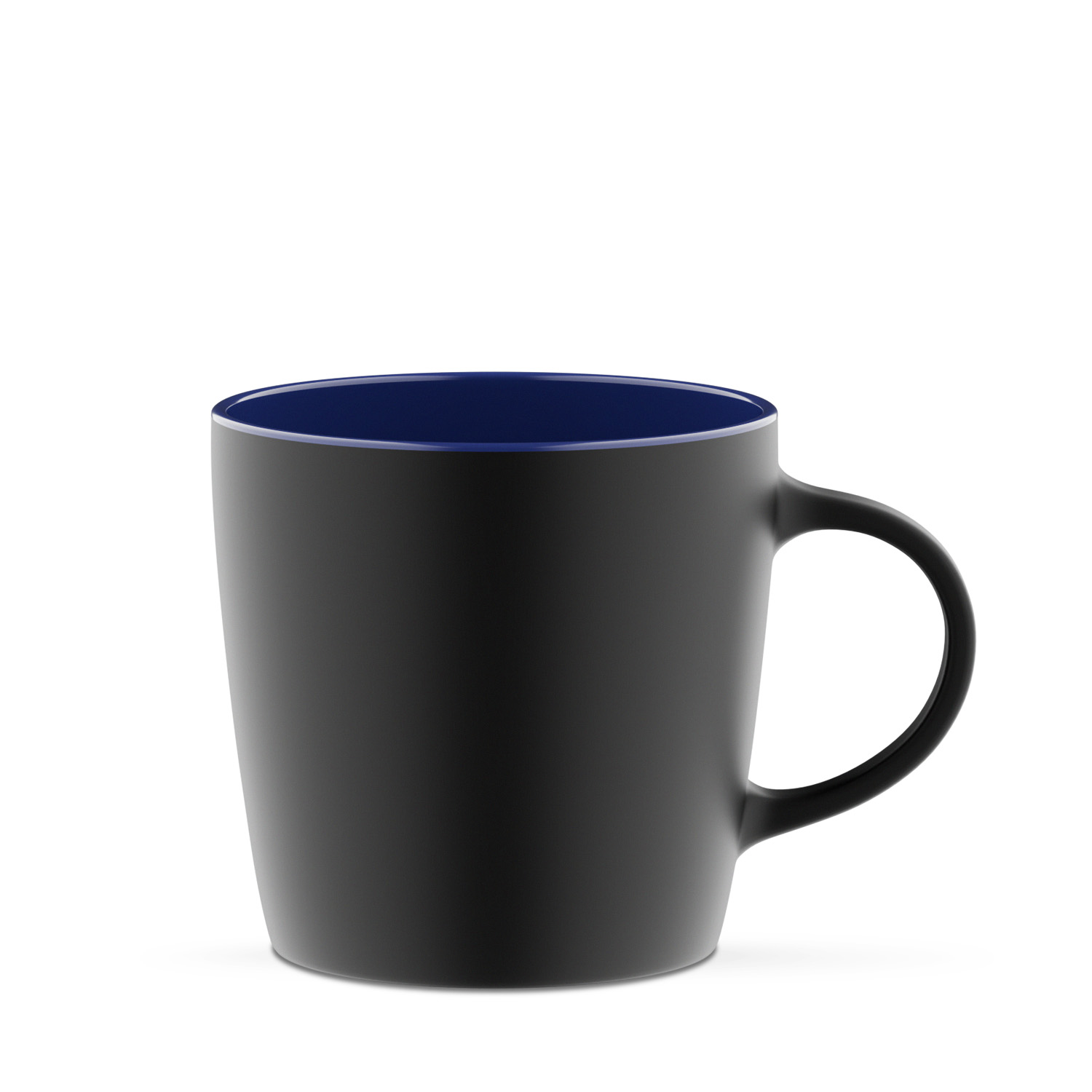 Duran 380 ml pękaty matowy kubek czarno-granatowy