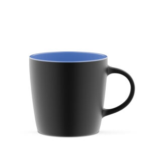 Duran 380 ml pękaty matowy kubek czarno-niebieski