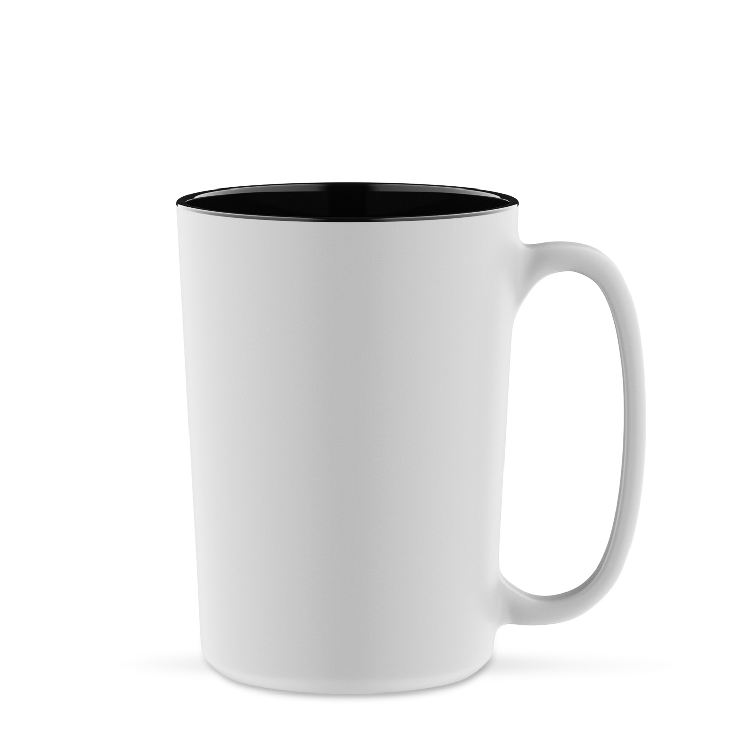 Giant 420 ml - duży, cylindryczny kubek biało-czarny