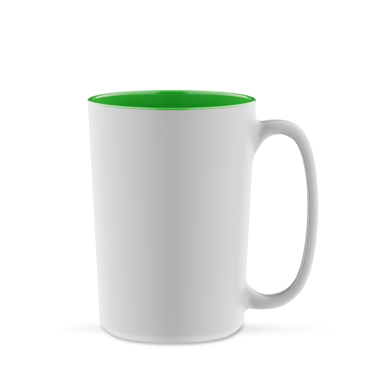 Giant 420 ml - duży, cylindryczny kubek biało-zielony