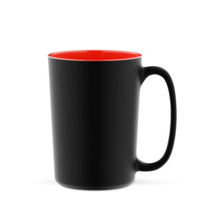 Giant 420 ml - duży, cylindryczny kubek czarno-czerwony