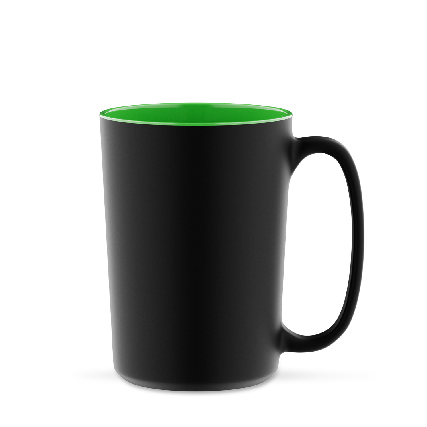 Giant 420 ml - duży, cylindryczny kubek czarno-zielony