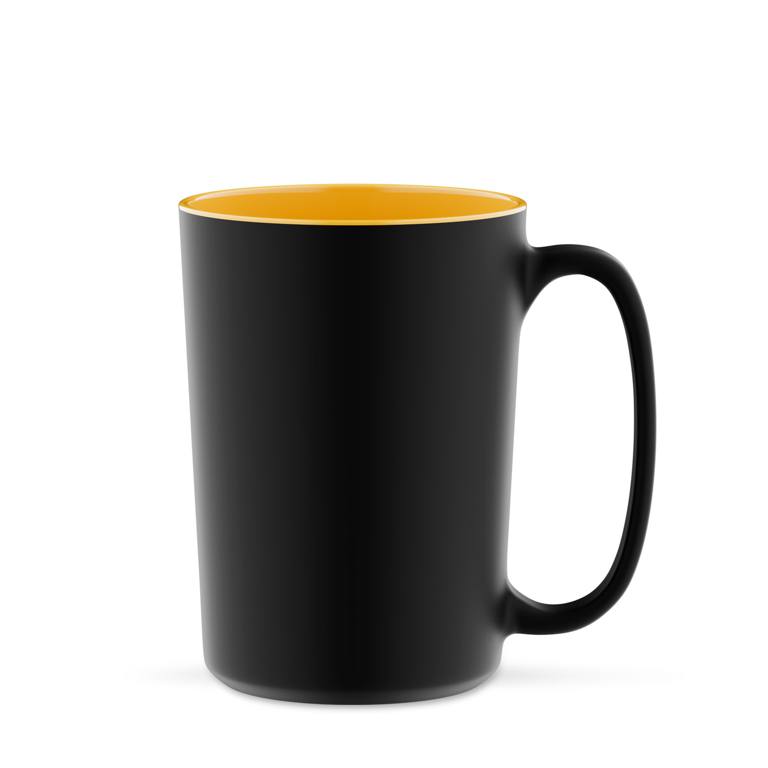 Giant 420 ml - duży, cylindryczny kubek czarno-żółty