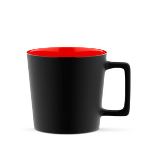 Neptune 400 ml kubek reklamowy z nadrukiem, czarno-czerwony