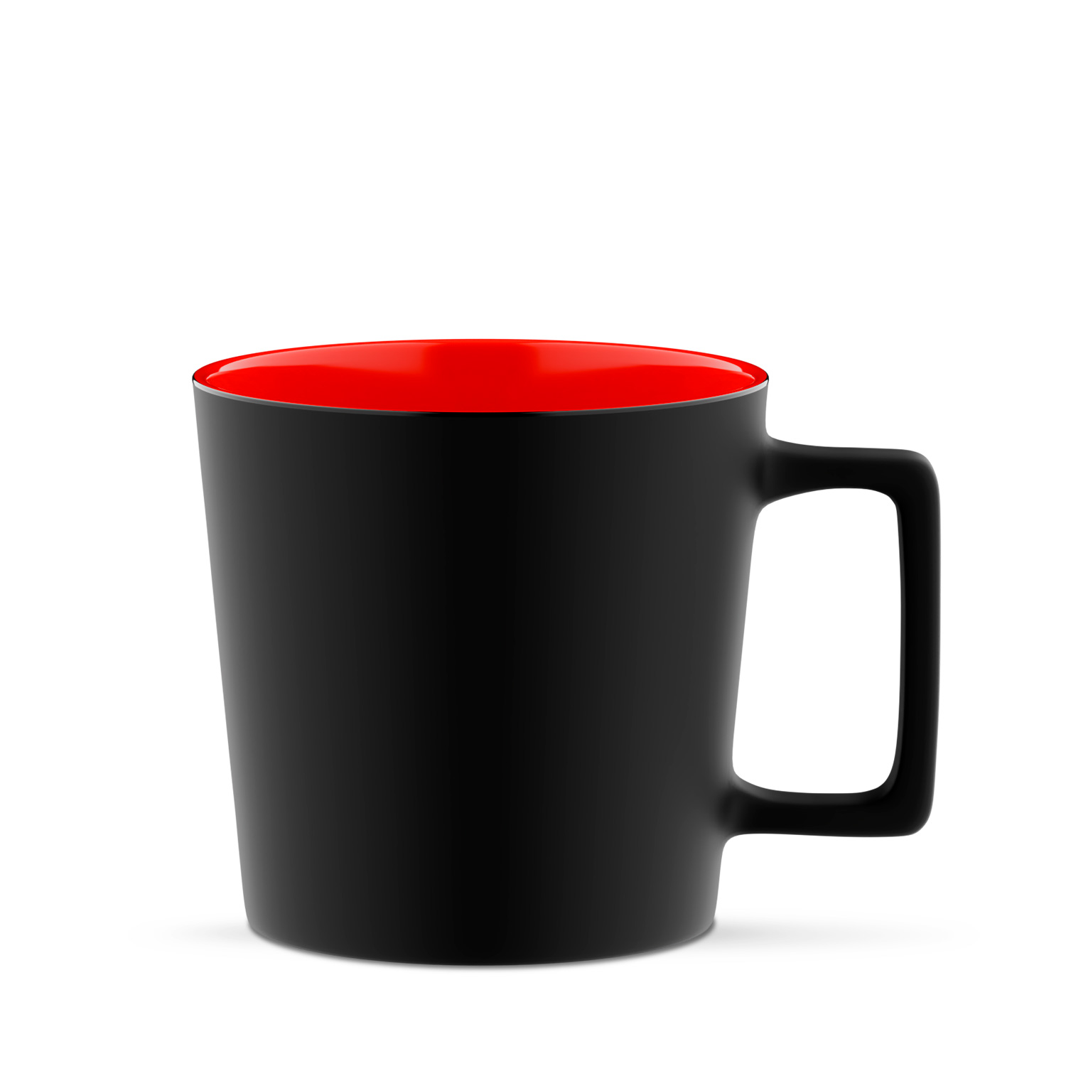 Neptune 400 ml kubek reklamowy z nadrukiem, czarno-czerwony