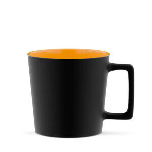 Neptune 400 ml kubek reklamowy z nadrukiem, czarno-żółty