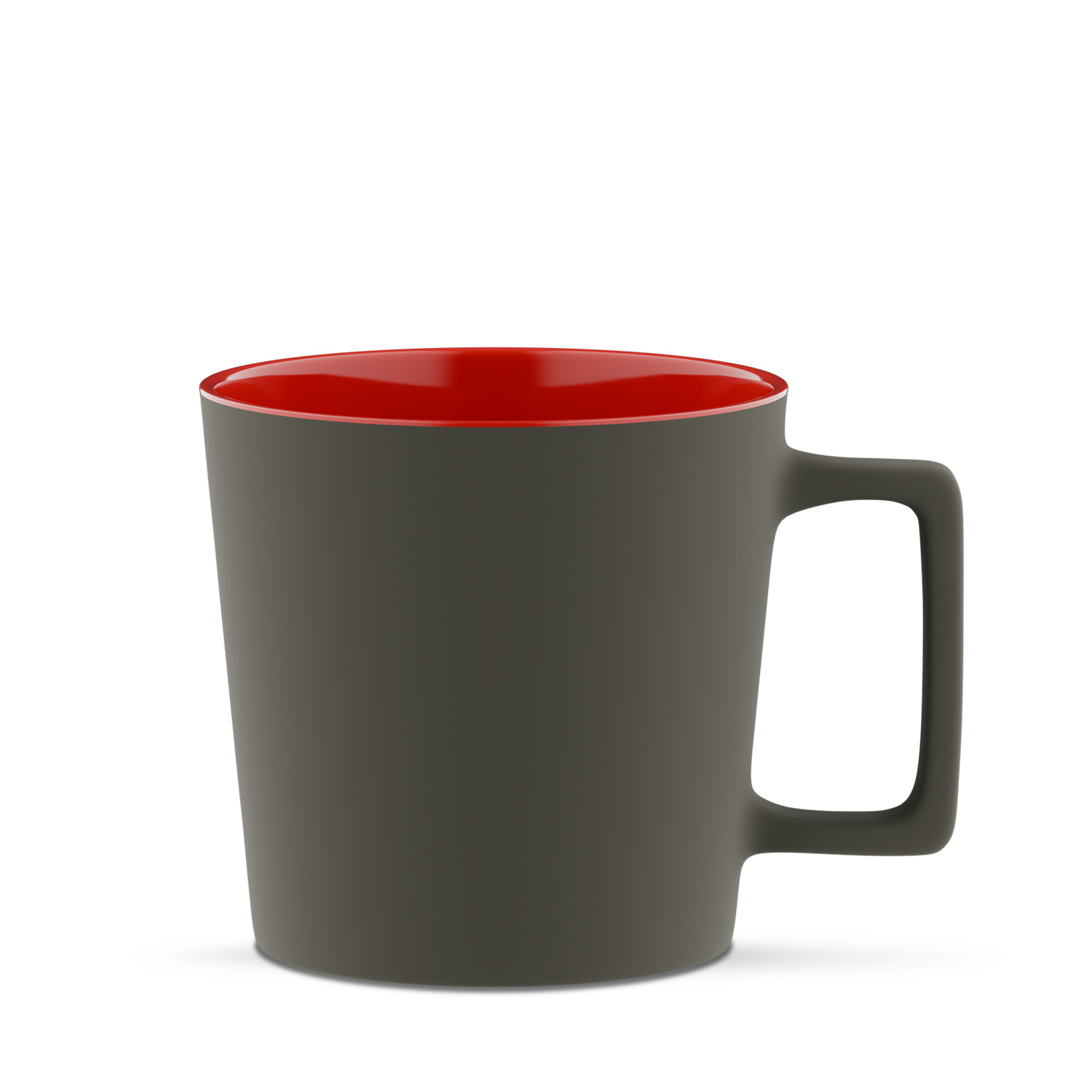 Neptune 400 ml kubek reklamowy z nadrukiem, szaro-czerwony