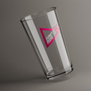 Szklanki do piwa z dwukolorowym nadrukiem Funky Fluid